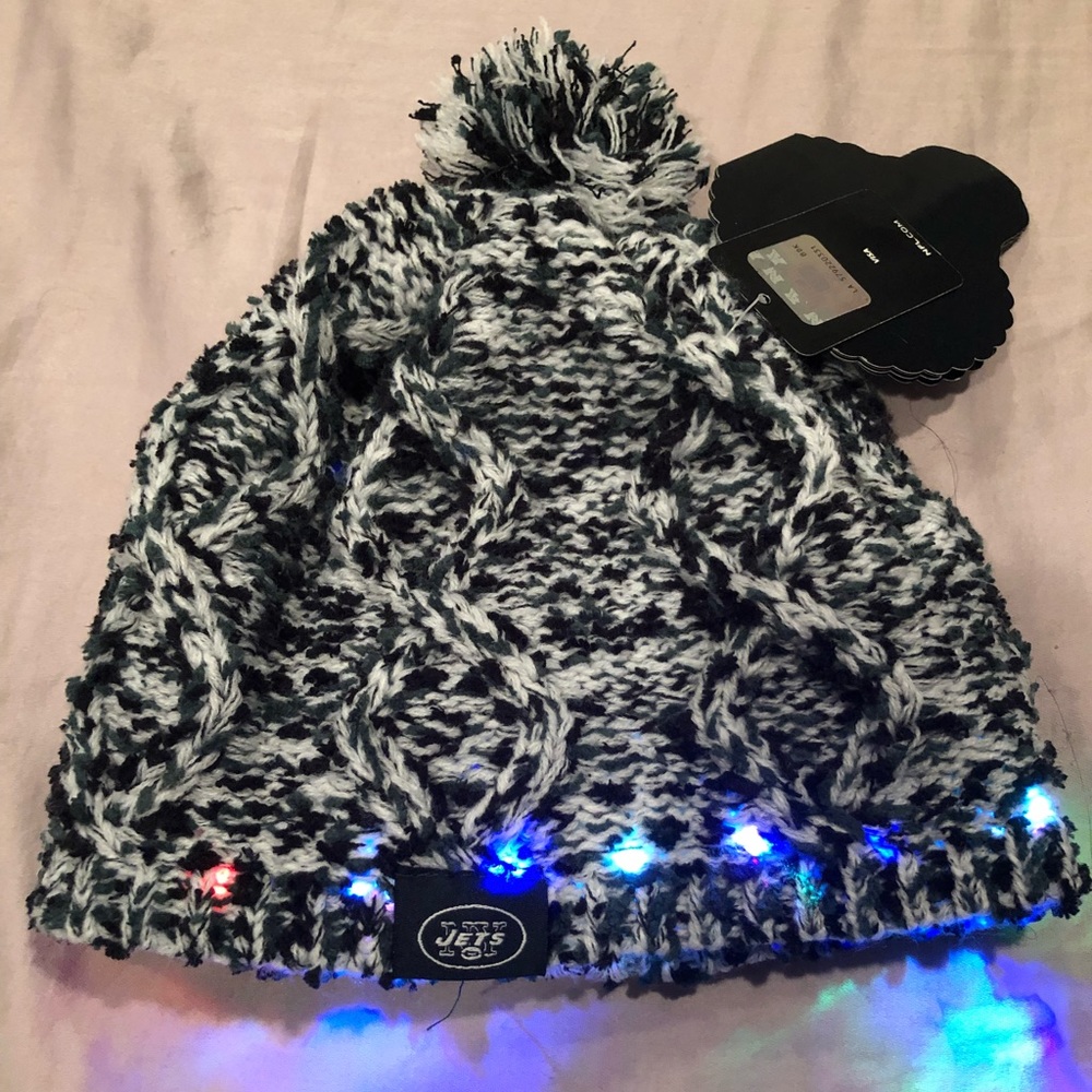 NWT⭐️ New York Jets LED Light Up Winter Hat